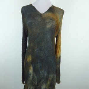 BARBARA WHO Ombre tie dye TUNIC SWEATER DRESS L